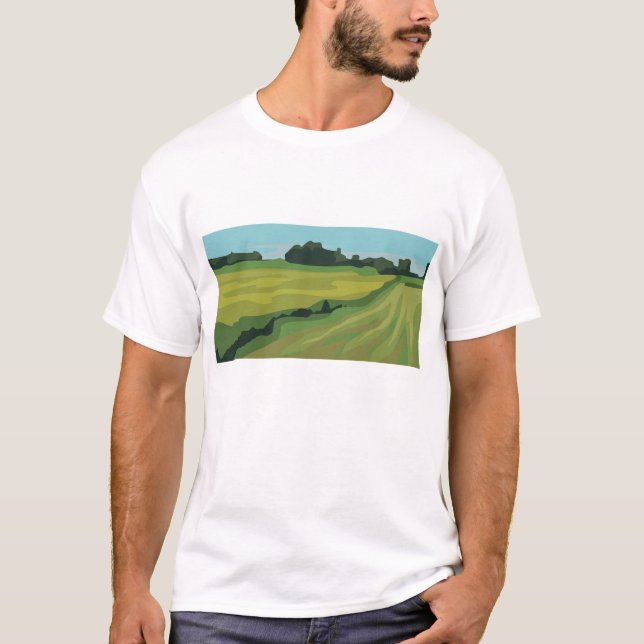 Camiseta Paisagem Campestre Verde (Frente)