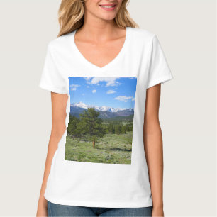 Camiseta Paisagem Cênica da Vista da Montanha Rochosa