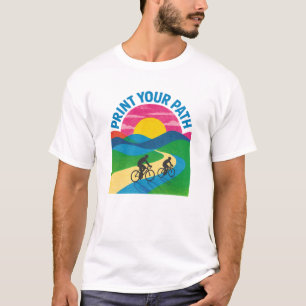 Camiseta Paisagem Ciclistas Imprimir Seu Caminho