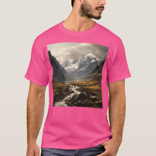 Camiseta Paisagem Cinematográfica Com Água Fluente Lo