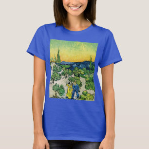 Camiseta Paisagem com Casal Caminhando de Vincent van Gogh
