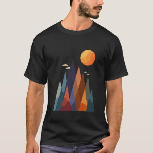 Camiseta Paisagem com Montanhas e Sol