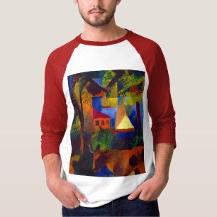 Camiseta Paisagem com Vacas, 1914 por August Macke
