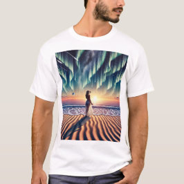Camiseta Paisagem Cósmica: Aurora Sonhando com Ill Óptico 3