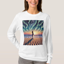 Camiseta Paisagem Cósmica: Aurora Sonhando com Ill Óptico 3