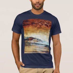 Camiseta Paisagem das Montanhas Sunny Watercolor