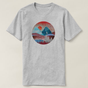 Camiseta Paisagem de Águia Prateada