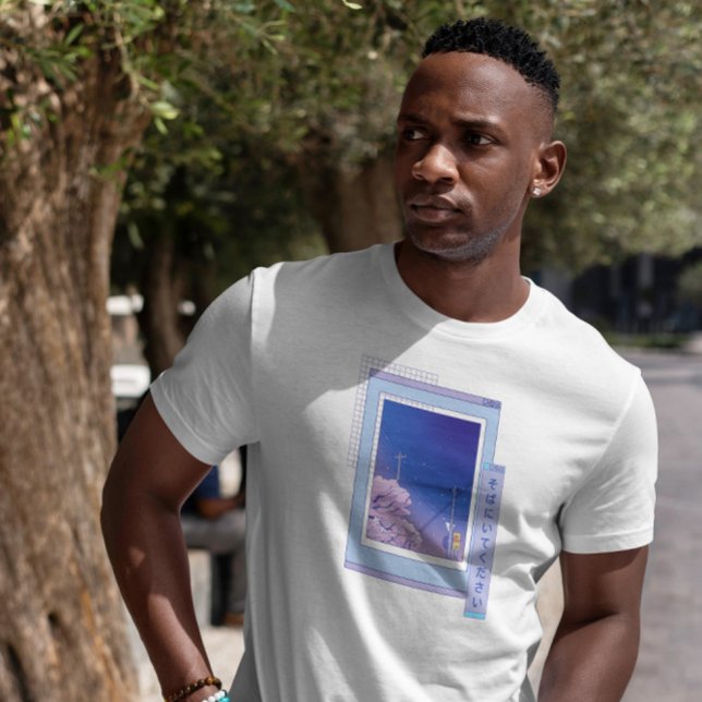 Camiseta Paisagem de Animação Vaporwave (Criador carregado)