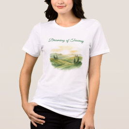 Camiseta Paisagem de Aquarela Toscana Itália