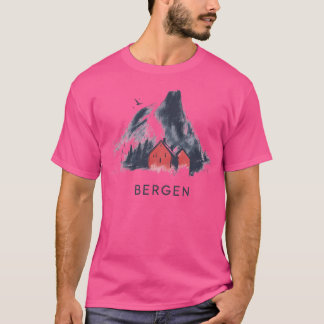Camiseta Paisagem de Bergen Norway Mountain - Soquete Minim