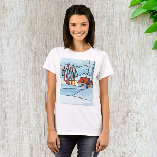 Camiseta Paisagem de Casa de Inverno