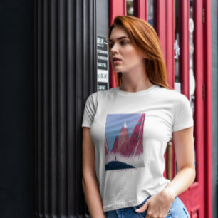 Camiseta Paisagem de Fantasia de Rocks Gigantes