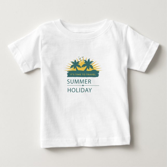 Camiseta Paisagem de Férias de Verão (Frente)