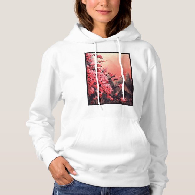 Camiseta Paisagem de flor de cerejeira (Frente)