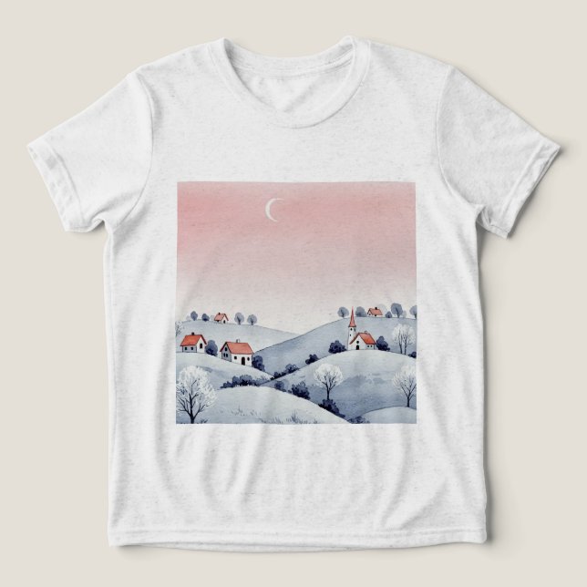 Camiseta Paisagem de inverno (Design frontal)