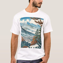Camiseta Paisagem de inverno japonesa