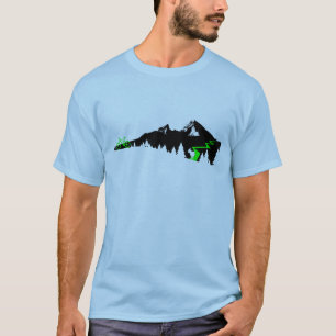 Camiseta Paisagem de montanha Cycling alpargata