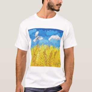 Camiseta Paisagem de Sinalizador da Ucrânia