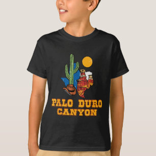 Camiseta paisagem desértica retrô do canyon palo duro texas
