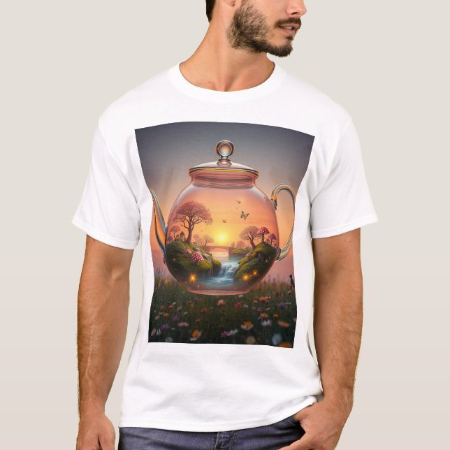 Camiseta Paisagem do bule 1 (Frente)