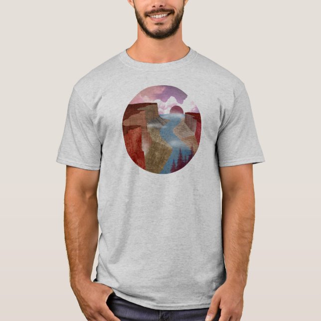 Camiseta Paisagem do Canyon Oceânico (Frente)