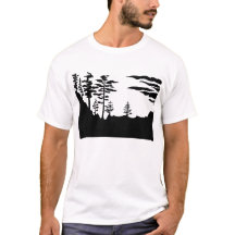 Paisagem do Monochrome da silhueta