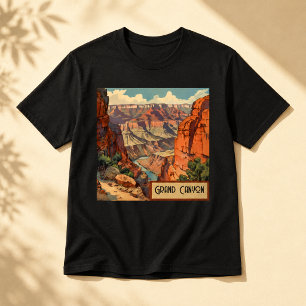 Camiseta Paisagem do Sudoeste Vintage do Grand Canyon