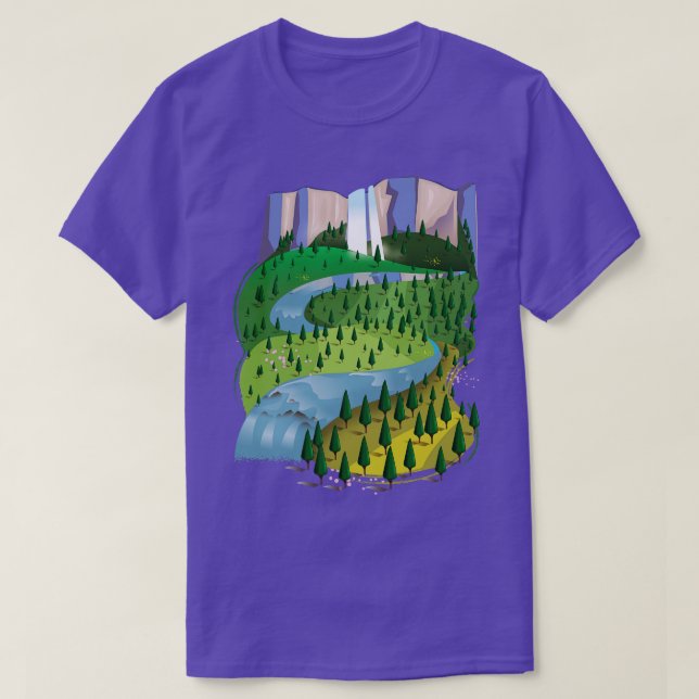 Camiseta Paisagem em Cascata (Frente do Design)