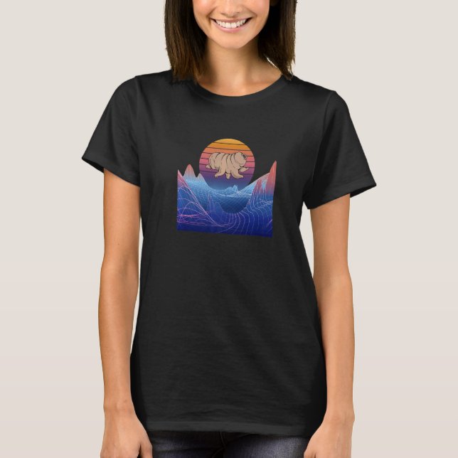 Camiseta Paisagem Espacial Tardigrada Urso Hídrico Microbio (Frente)