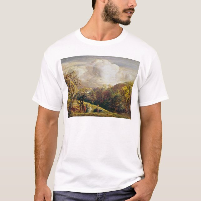 Camiseta Paisagem, figuras e gado (Frente)