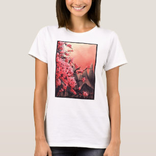 Camiseta Paisagem florescente de cereja