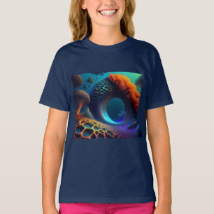 Camiseta Paisagem Fractal Subaquática
