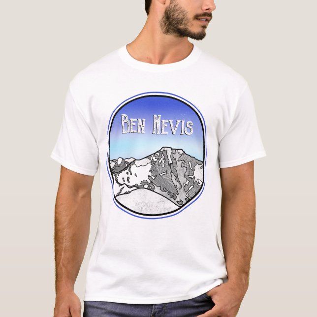 Camiseta Paisagem geométrica Ben Nevis (Frente)