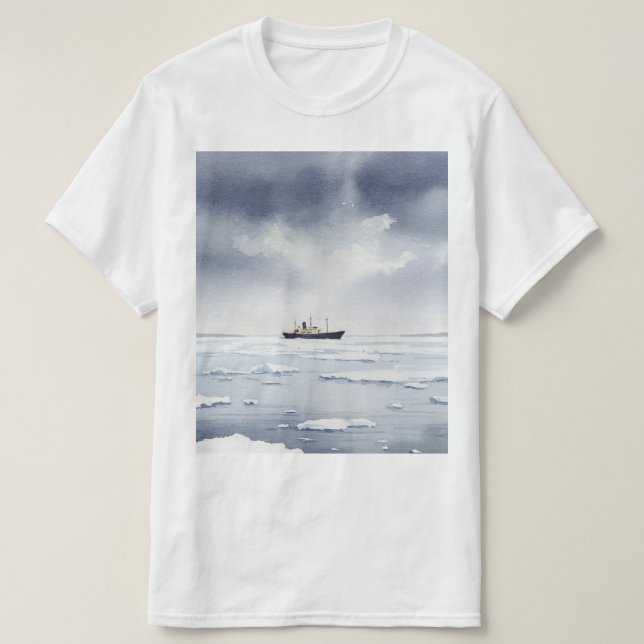 Camiseta Paisagem invernal nevada (Frente do Design)