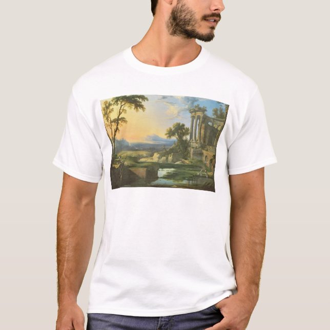 Camiseta Paisagem italiana com ruínas (Frente)