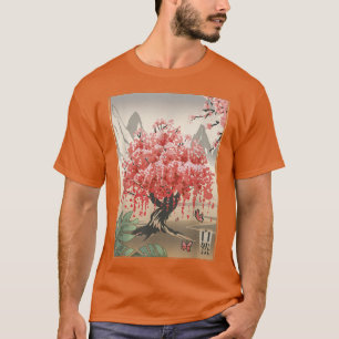 Camiseta Paisagem japonesa Art Vintage Sakura CherryBlosso