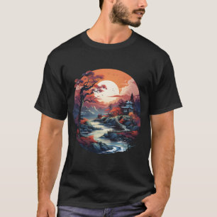 Camiseta Paisagem Japonesa Tranquilidade