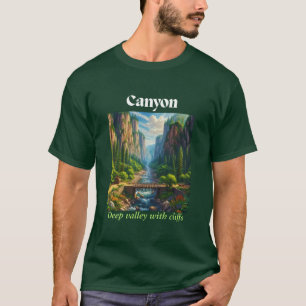 Camiseta Paisagem Majestosa do Vale do Canyon - Paisagem da