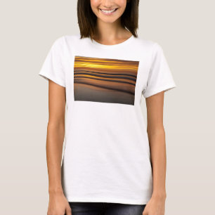 Camiseta Paisagem marinha abstrata ao pôr do sol, CA