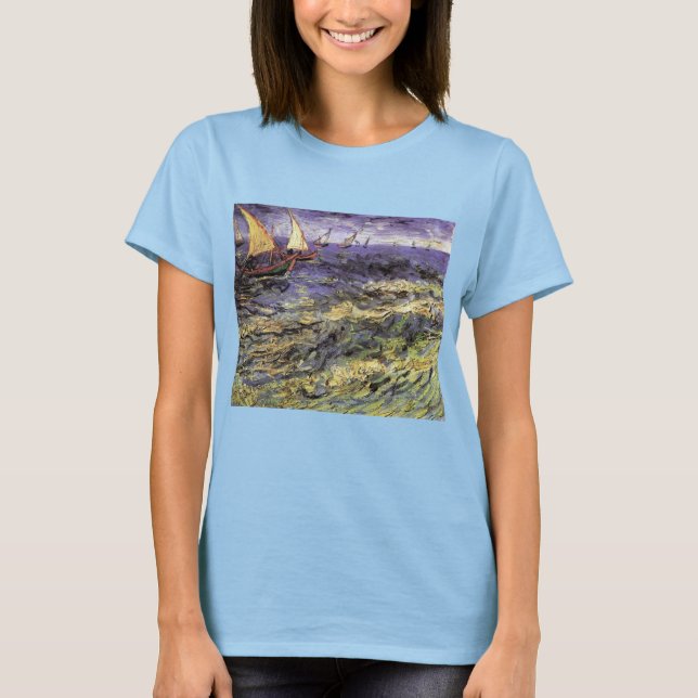 Camiseta Paisagem marinha em Saintes Maries por Vincent van (Frente)