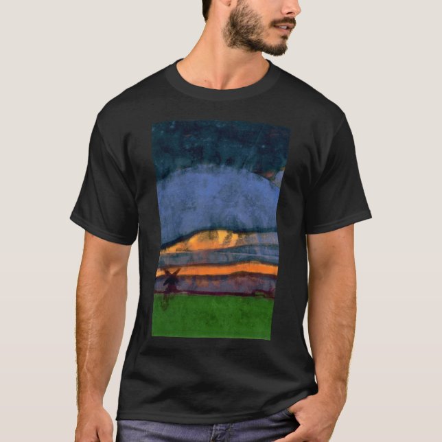 Camiseta Paisagem Marsh com um Monte | Emil Nolde | (Frente)