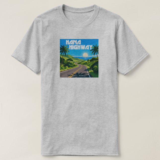 Camiseta Paisagem Maui Hawaii na autoestrada Hana (Frente do Design)