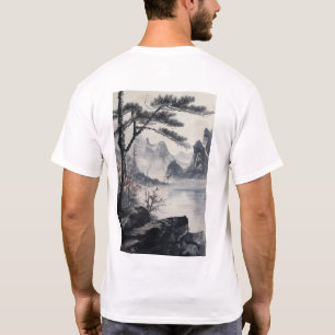 Camiseta Paisagem Montanha Pintura Nacional Estilo T-S