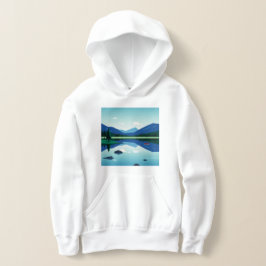Camiseta Paisagem montanhosa de um lago