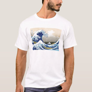 Camiseta Paisagem oriental legal da opinião de Hokusai Fuj