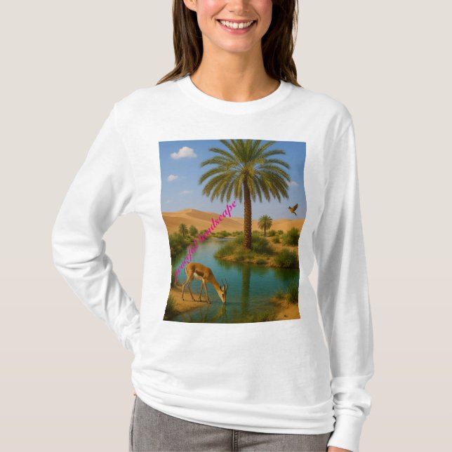 Camiseta paisagem pacífica (Frente)