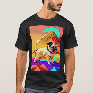 Camiseta Paisagem Retro Pug 2