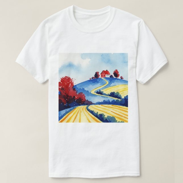 Camiseta Paisagem rural (Frente do Design)