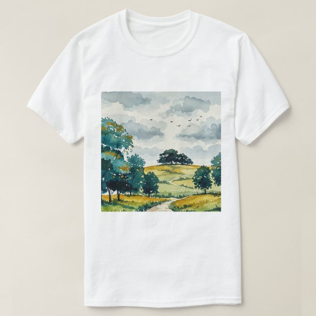 Camiseta Paisagem rural (Frente do Design)
