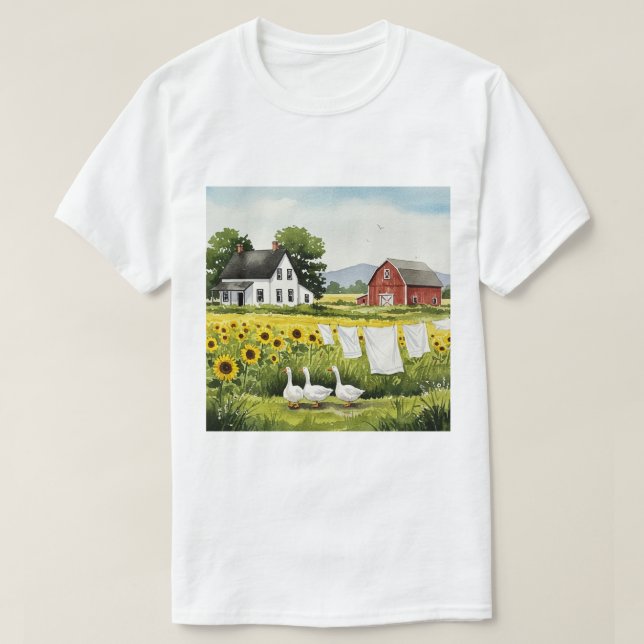 Camiseta Paisagem rural (Frente do Design)